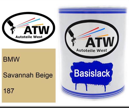 BMW, Savannah Beige, 187: 1L Lackdose, von ATW Autoteile West.